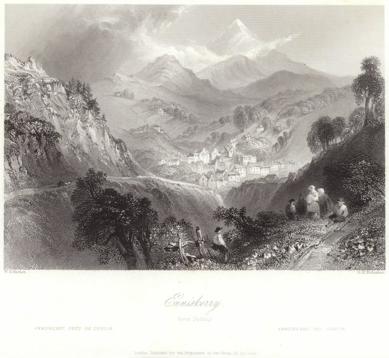 Enniskerry no condado de Wicklow de William Henry Bartlett