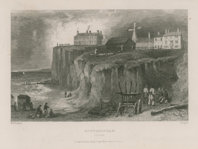 Visão geral de Rottingdean de William Henry Bartlett