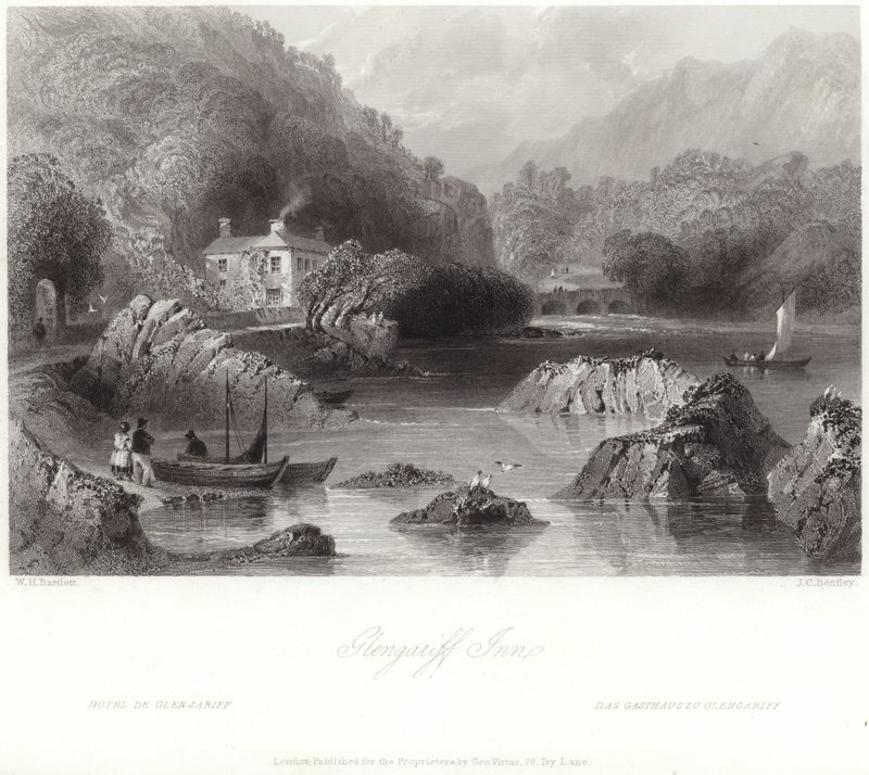 Glengariff Inn em Condado de Cork de William Henry Bartlett