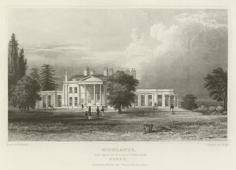 Highlands, o assento de N Labouchere, Esquire, Essex de William Henry Bartlett
