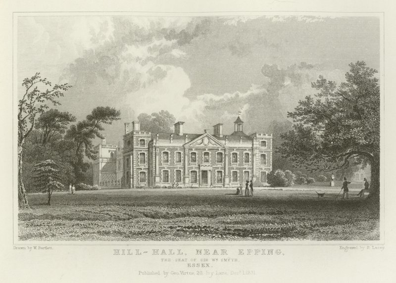 Hill-Hall, perto de Epping, a sede de Sir William Smyth, Essex de William Henry Bartlett