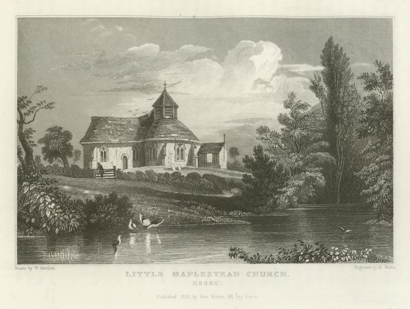 Little Maplestead Church, Essex de William Henry Bartlett