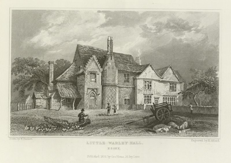 Little Warley Hall, Essex de William Henry Bartlett