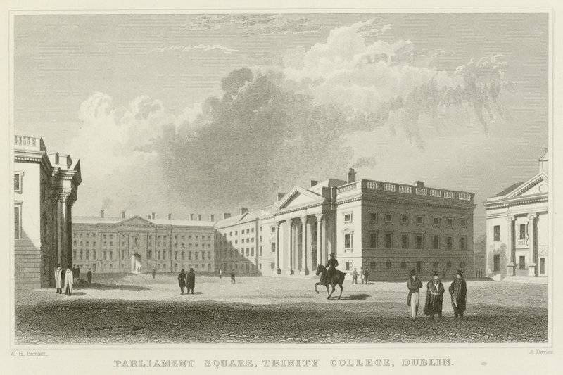 Praça do Parlamento em Dublin de William Henry Bartlett