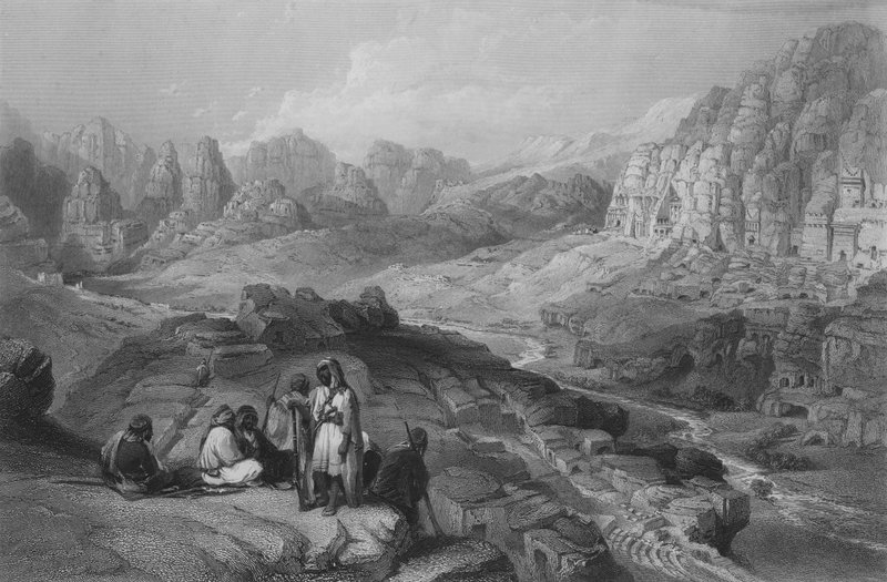 Petra, Site da Cidade, Jeremias XLIX de William Henry Bartlett