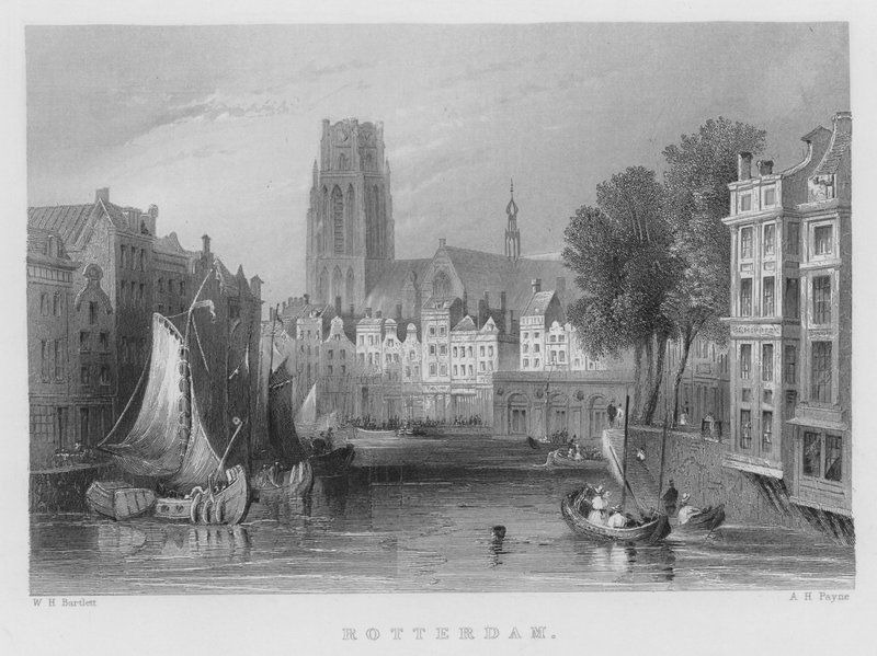 Roterdão (gravura) de William Henry Bartlett
