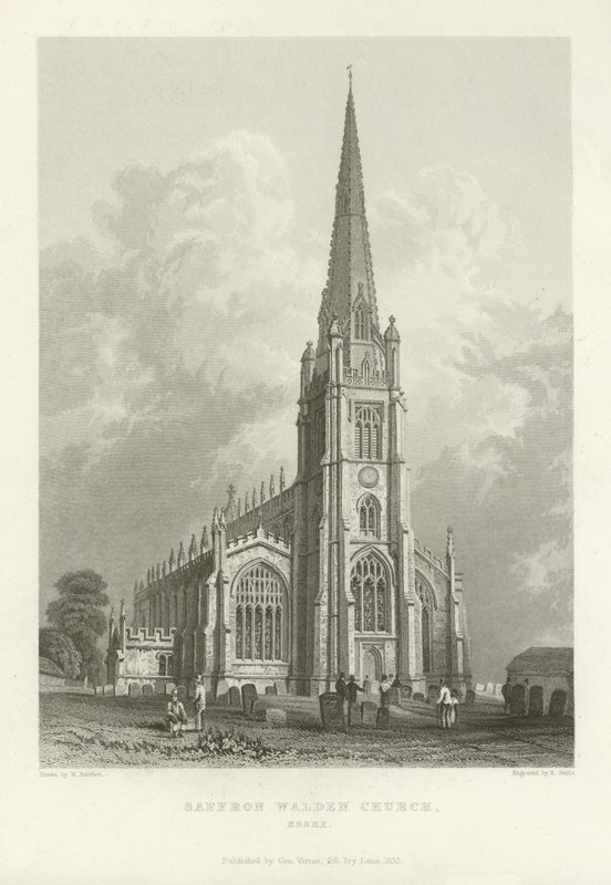 Saffron Walden Church, Essex de William Henry Bartlett
