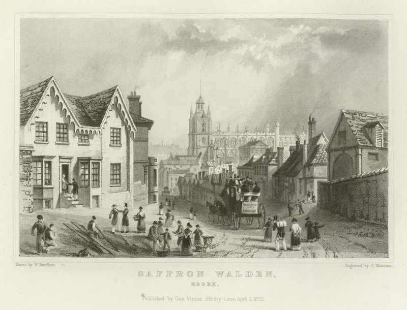 Saffron Walden, Essex de William Henry Bartlett