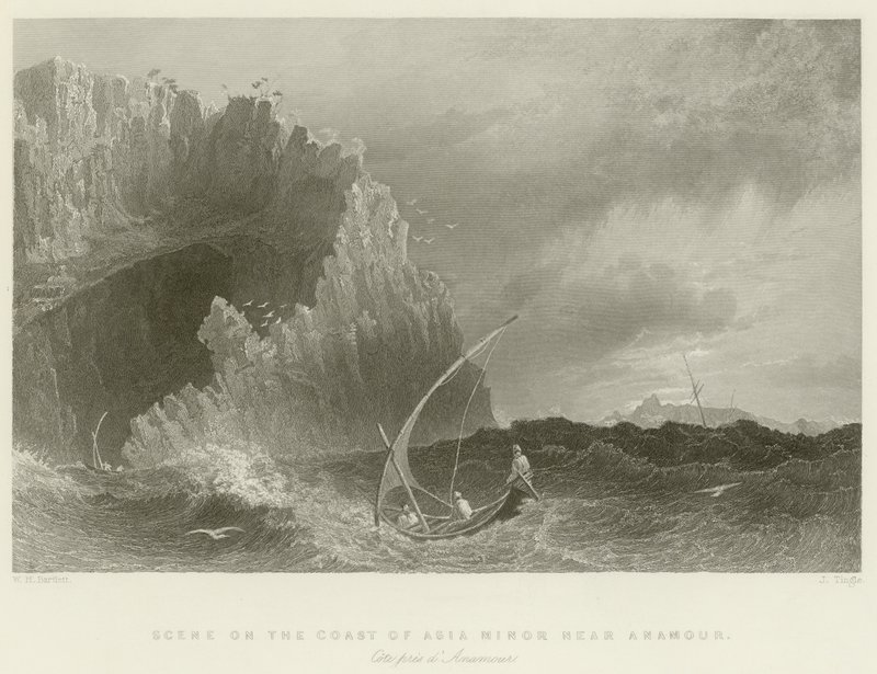 Cena na costa da Ásia Menor de William Henry Bartlett