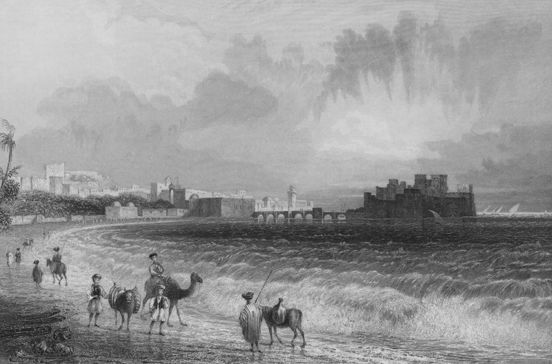 Sidon, sobre a abordagem de Beirout de William Henry Bartlett