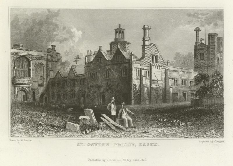 Priorado de São Osyth, Essex de William Henry Bartlett