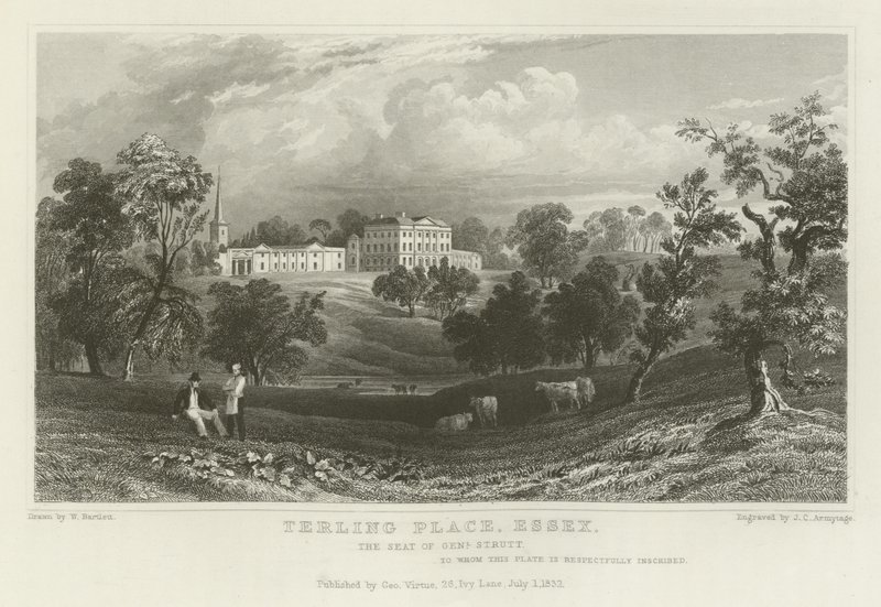 Terling Place, Essex, a sede da General Strutt de William Henry Bartlett