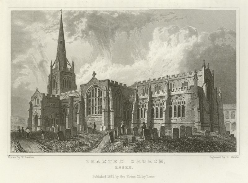 Igreja de Thaxted, Essex de William Henry Bartlett