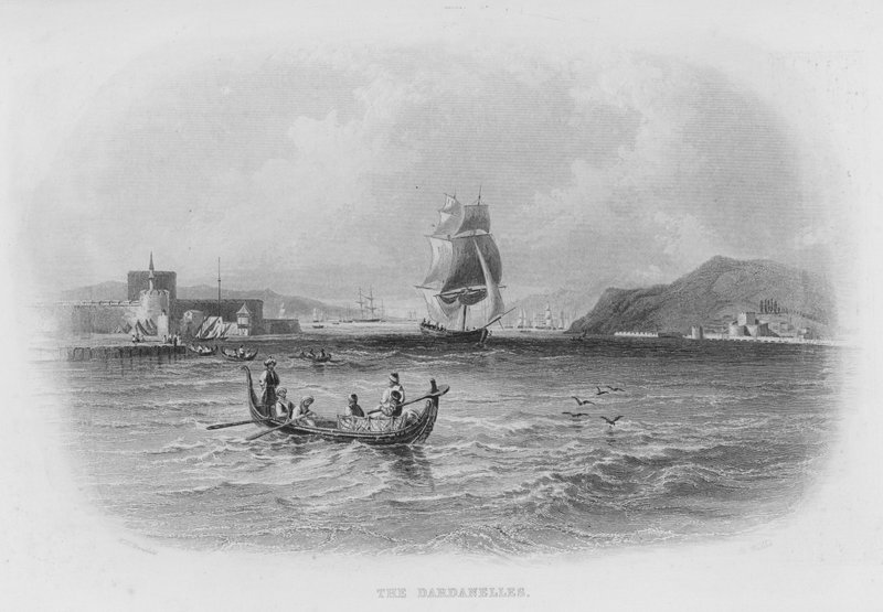 As Dardanelles (gravura) de William Henry Bartlett
