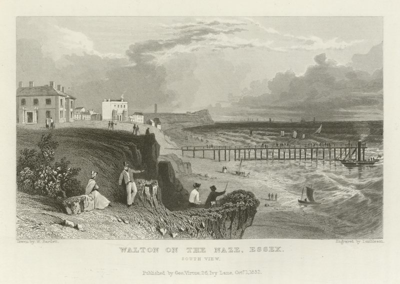 Walton no Naze, Essex, vista sul de William Henry Bartlett