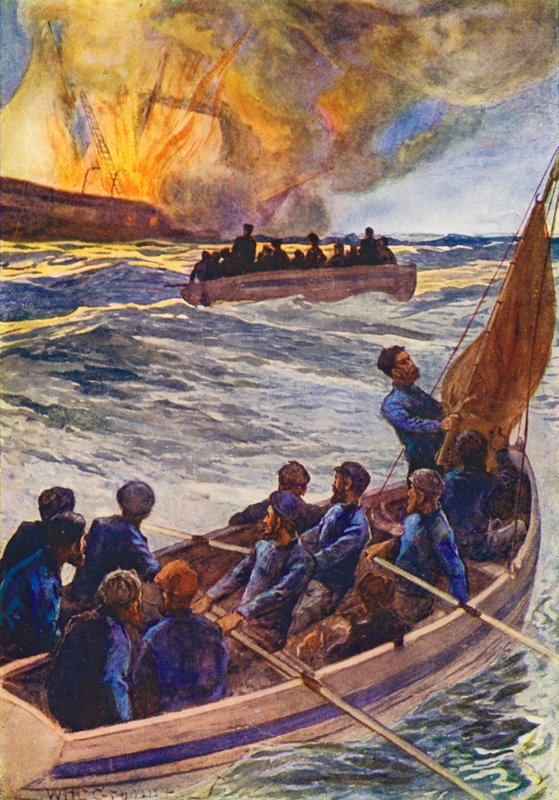 Ilustração para O Mundo do Gelo ou o Cruzeiro Baleeiro do Golfinho (litografia a cores) de William Henry Charles Groome