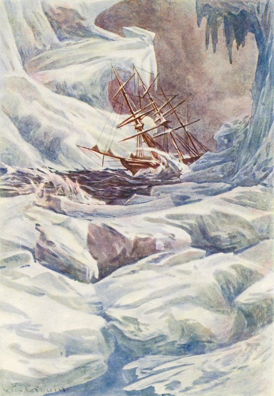 Ilustração para O Mundo do Gelo ou o Cruzeiro Baleeiro do Golfinho (litografia a cores) de William Henry Charles Groome