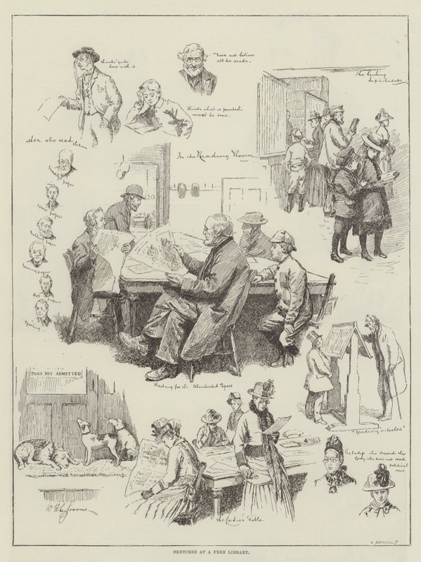 Esboços em uma biblioteca livre de William Henry Charles Groome