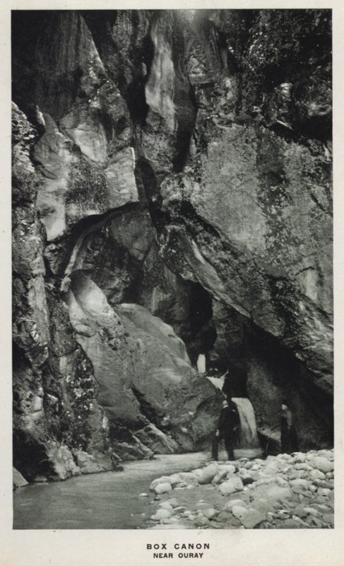 Canyons of Colorado: Caixa Canon, perto de Ouray (foto a p/b) de William Henry Jackson