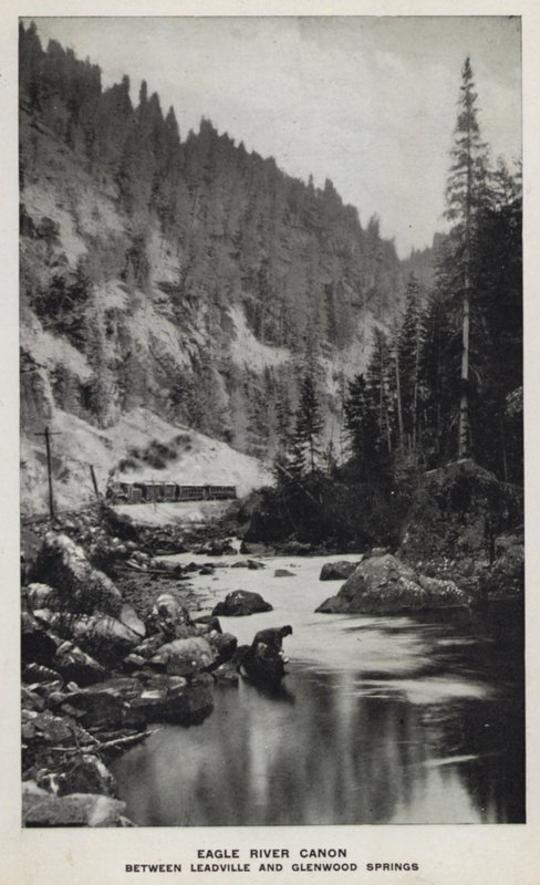 Canyons of Colorado: Eagle River Canon, Entre Leadville e Glenwood Springs (foto a p/b) de William Henry Jackson