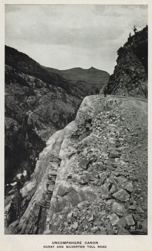 Canyons of Colorado: Uncompahgre Canon, Ouray e Silverton Toll Road (foto a p/b) de William Henry Jackson