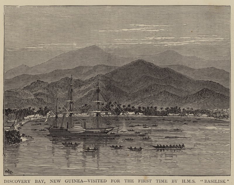 Discovery Bay, Nova Guiné, visitada pela primeira vez pelo HMS Basilisk de William Henry James Boot