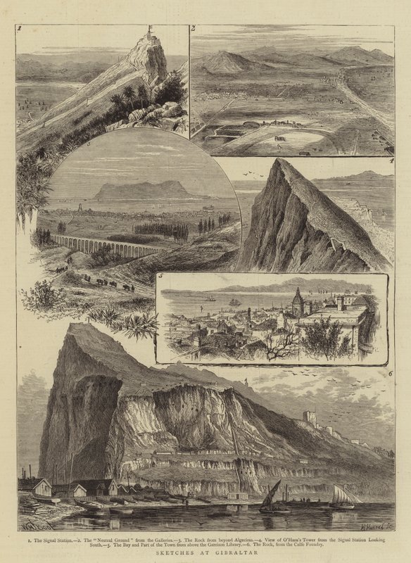 Esboços em Gibraltar de William Henry James Boot