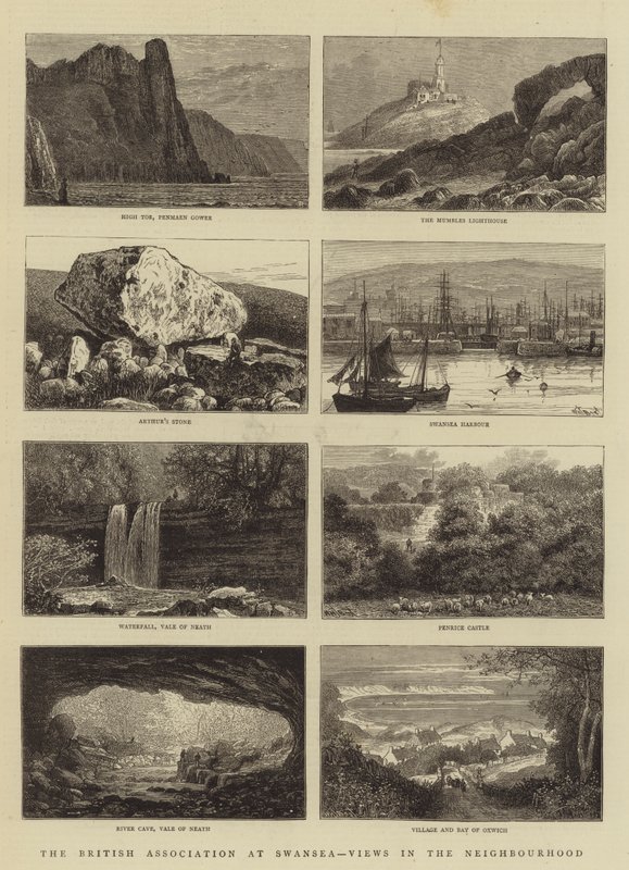 A Associação Britânica em Swansea, Views in the Neighborhood de William Henry James Boot