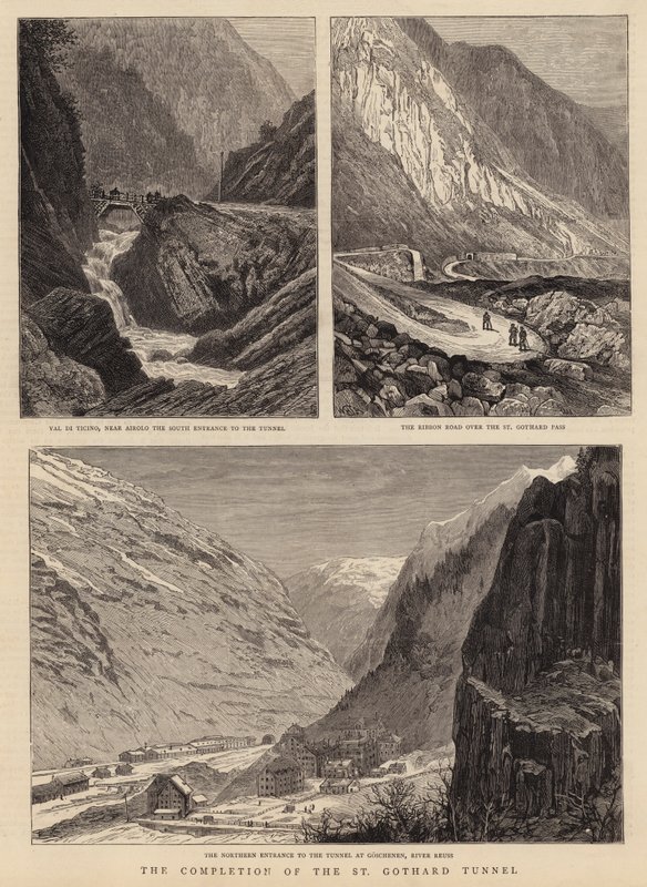 A conclusão do túnel St Gothard de William Henry James Boot
