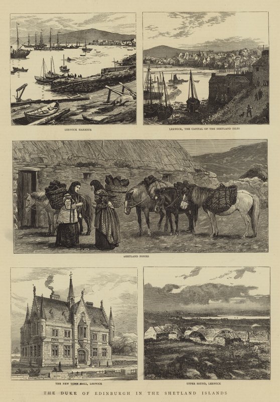 O duque de Edimburgo nas ilhas Shetland de William Henry James Boot