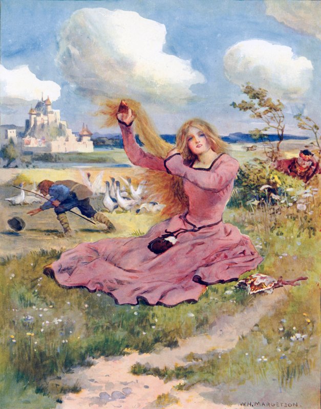 Sopre, você brisa, sopre, eu digo, Sopre o chapéu do rebanho de ganso de William Henry Margetson