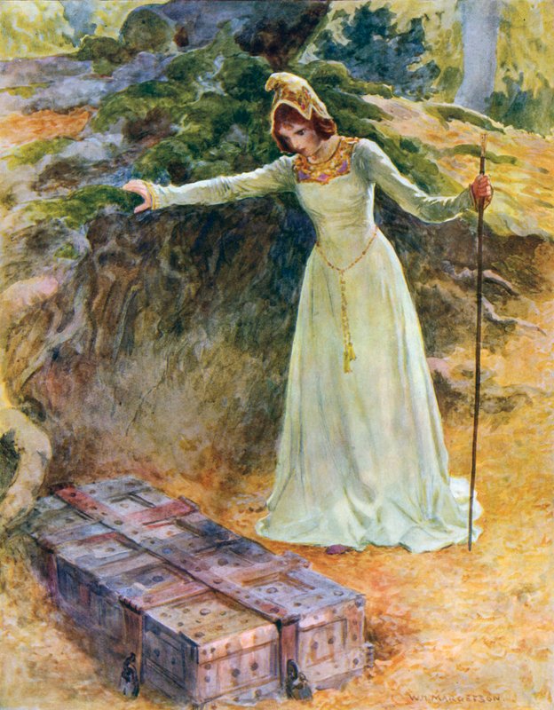 A princesa veio para a caixa de ferro de William Henry Margetson