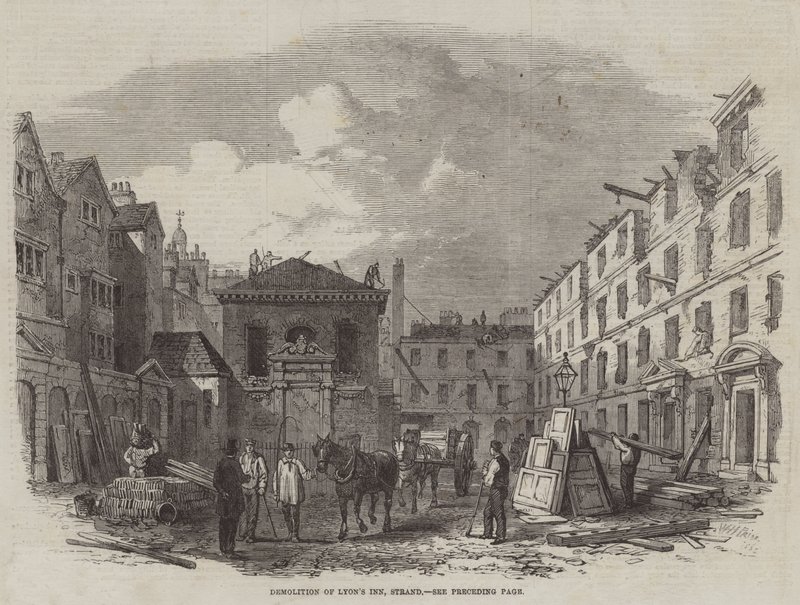 Demolição de Lyon&39;s Inn, Strand de William Henry Pike