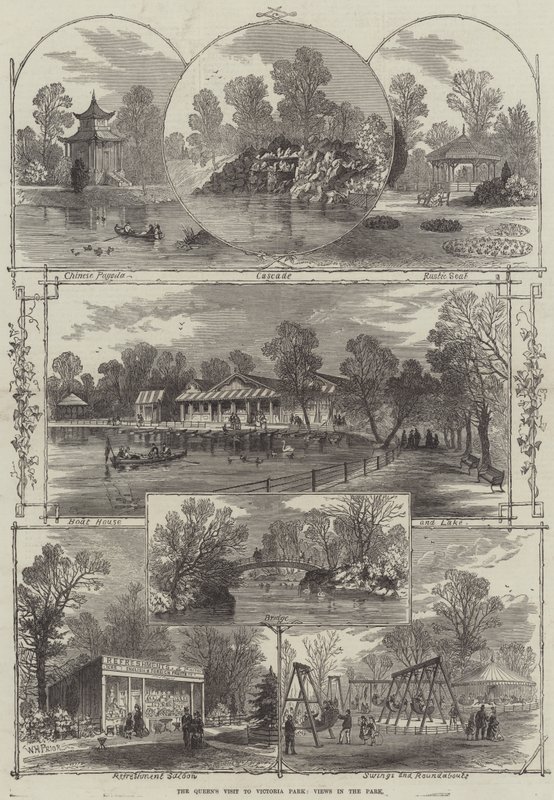 Visita da Rainha ao Victoria Park, Views in the Park de William Henry Prior
