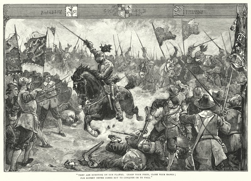 A Batalha de Naseby (gravura) de William Heysham (after) Overend