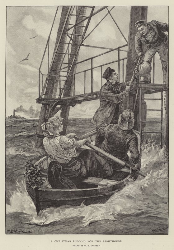 Um pudim de Natal para o farol de William Heysham Overend
