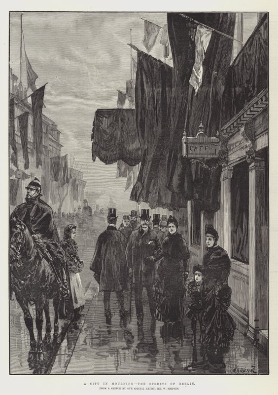 Uma cidade em luto, as ruas de Berlim de William Heysham Overend