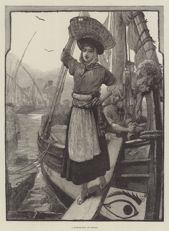 Uma rapariga pescadora de Lisboa de William Heysham Overend