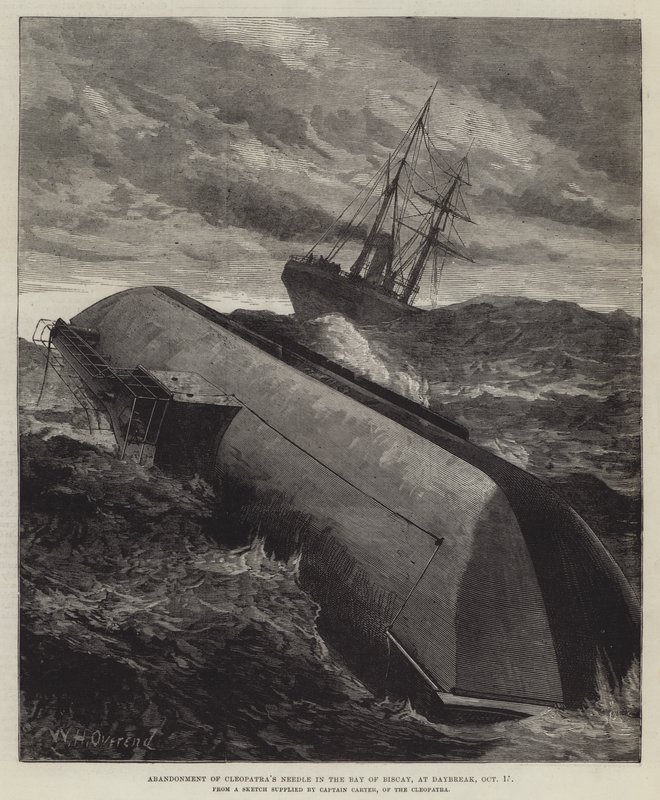 Abandono da Agulha de Cleópatra no Golfo da Biscaia, no Daybreak, 15 de outubro de William Heysham Overend