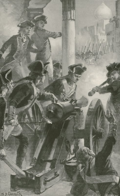 Clive detém a cidade e o forte de Arcot contra os franceses e seus aliados de William Heysham Overend
