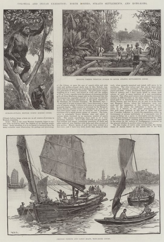Exposição Colonial e Indiana, North Borneo, Estreitos e Hong-Kong de William Heysham Overend