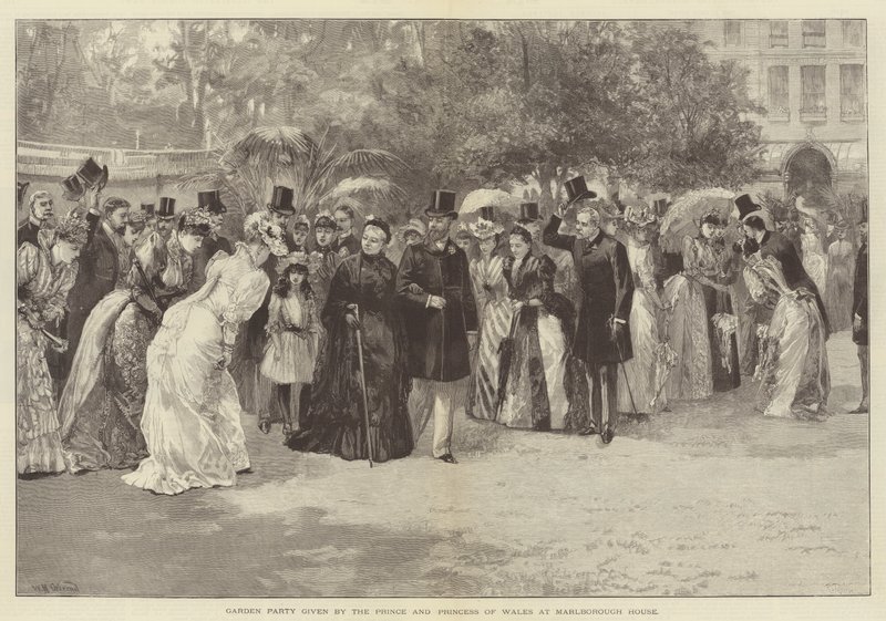 Festa de jardim dada pelo príncipe e princesa do País de Gales em Marlborough House de William Heysham Overend