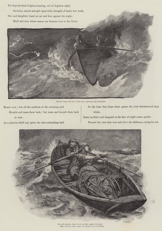 Grace Darling, por AC Swinburne de William Heysham Overend