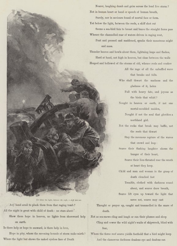 Grace Darling, por AC Swinburne de William Heysham Overend