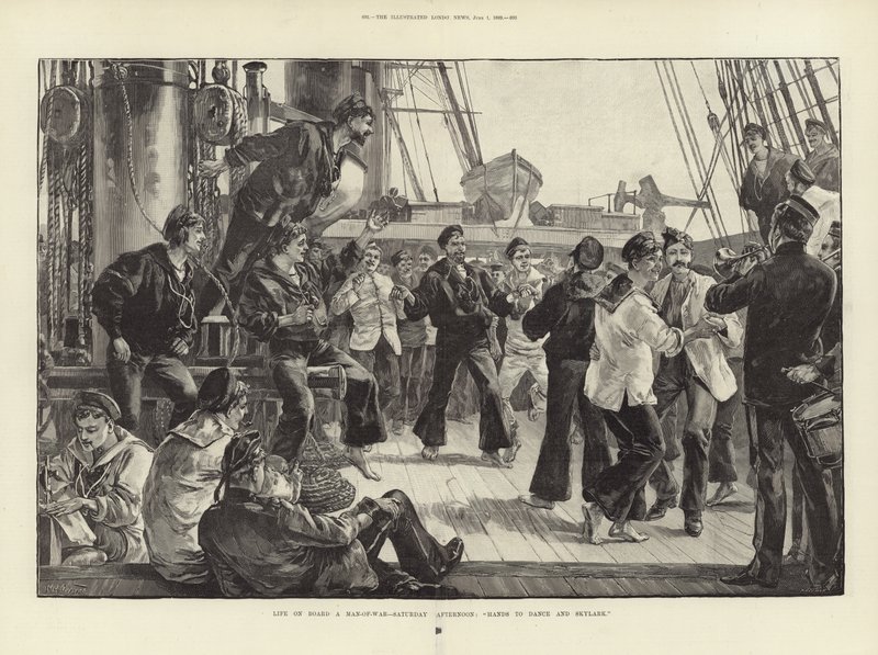 A vida a bordo de um homem de guerra de William Heysham Overend