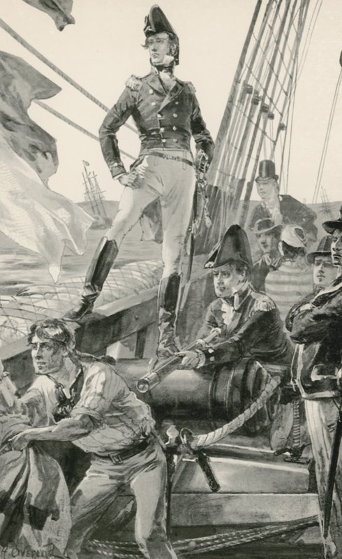 Lord Cochrane Sinais de Assistência para Atacar a Frota Francesa de William Heysham Overend