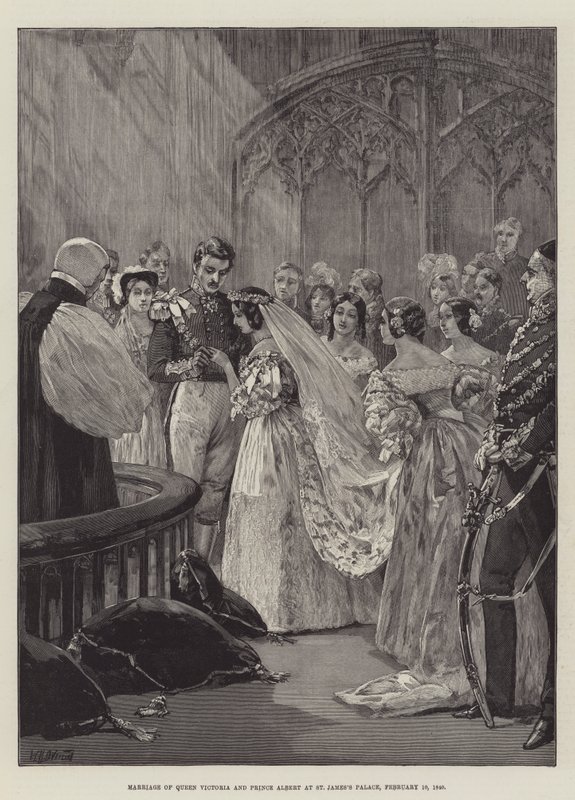 Casamento da Rainha Vitória e do Príncipe Albert no Palácio de St. James, 10 de fevereiro de 1840 de William Heysham Overend