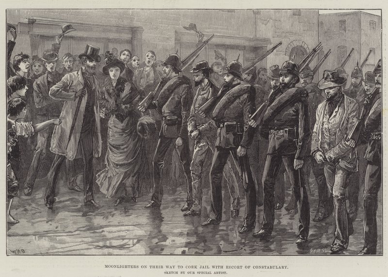 Moonlighters em seu caminho para a prisão de Cork com Escort of Constabulary de William Heysham Overend