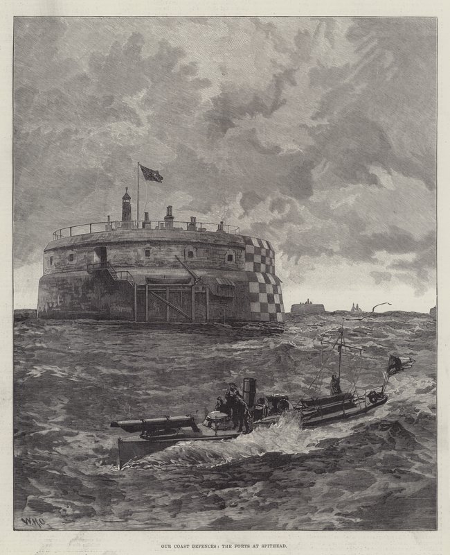 Nossas defesas da costa, os fortes em Spithead de William Heysham Overend