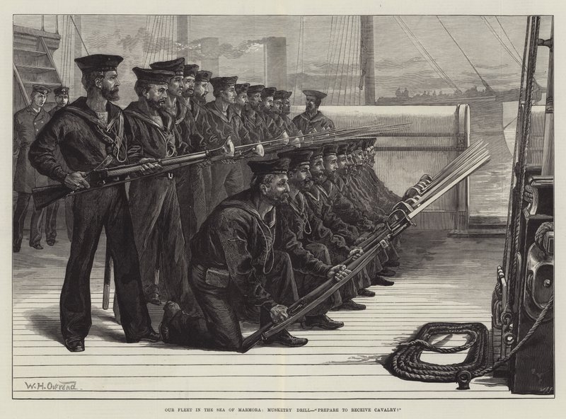Nossa Frota no Mar de Marmora, Musketry Drill, Prepare-se para receber a cavalaria! de William Heysham Overend